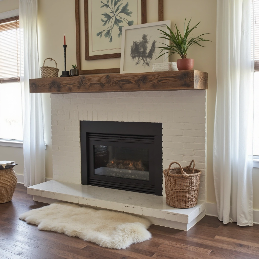 1. Classic Reclaimed Wood Beam Mantel