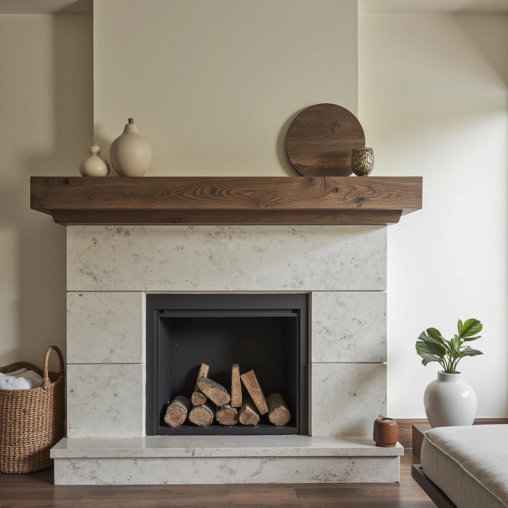 13. Angled or Floating Corner Mantel
