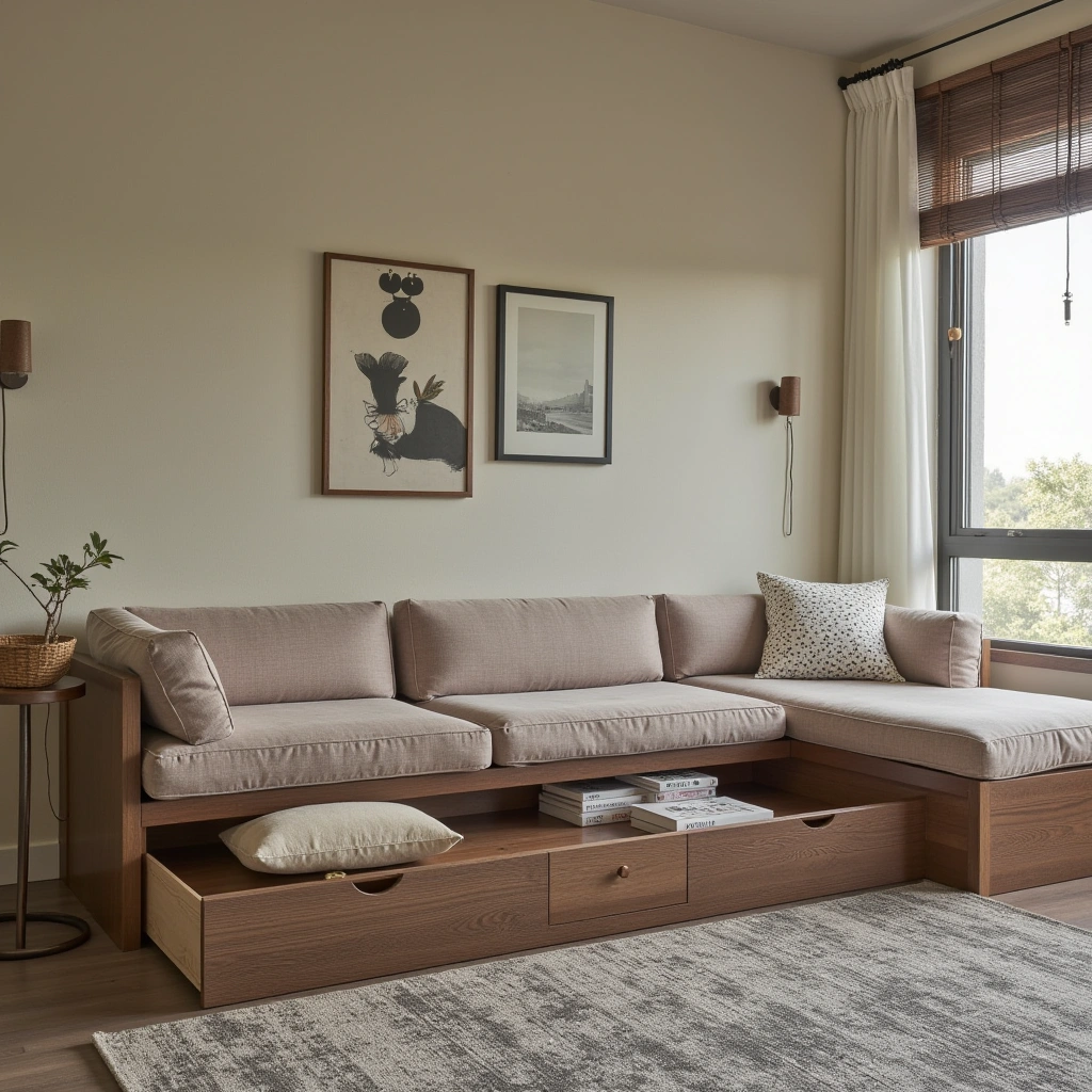 11. Sectional with Built-In Storage for Clutter-Free Comfort