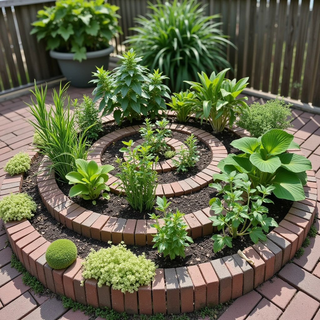 8. Vegetable and Herb Spiral Garden