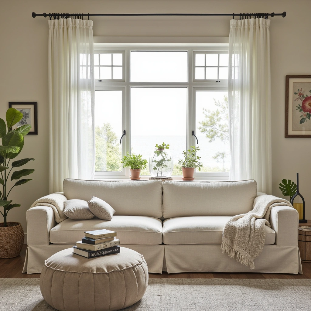 3. Cozy Slipcovered Sofas