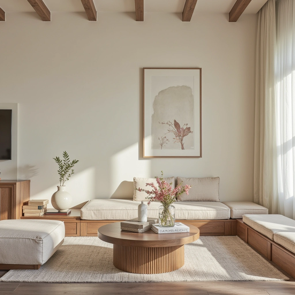 1. Classic Neutral Palette with Natural Wood