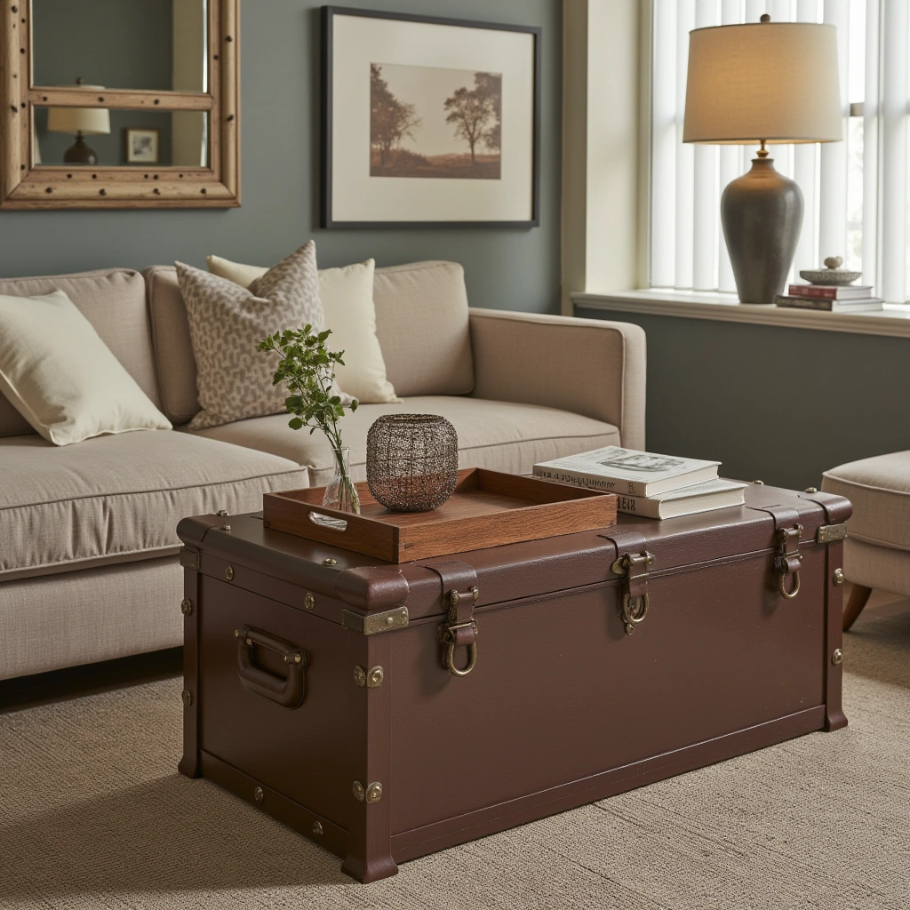 16. Functional Storage with Vintage Trunks