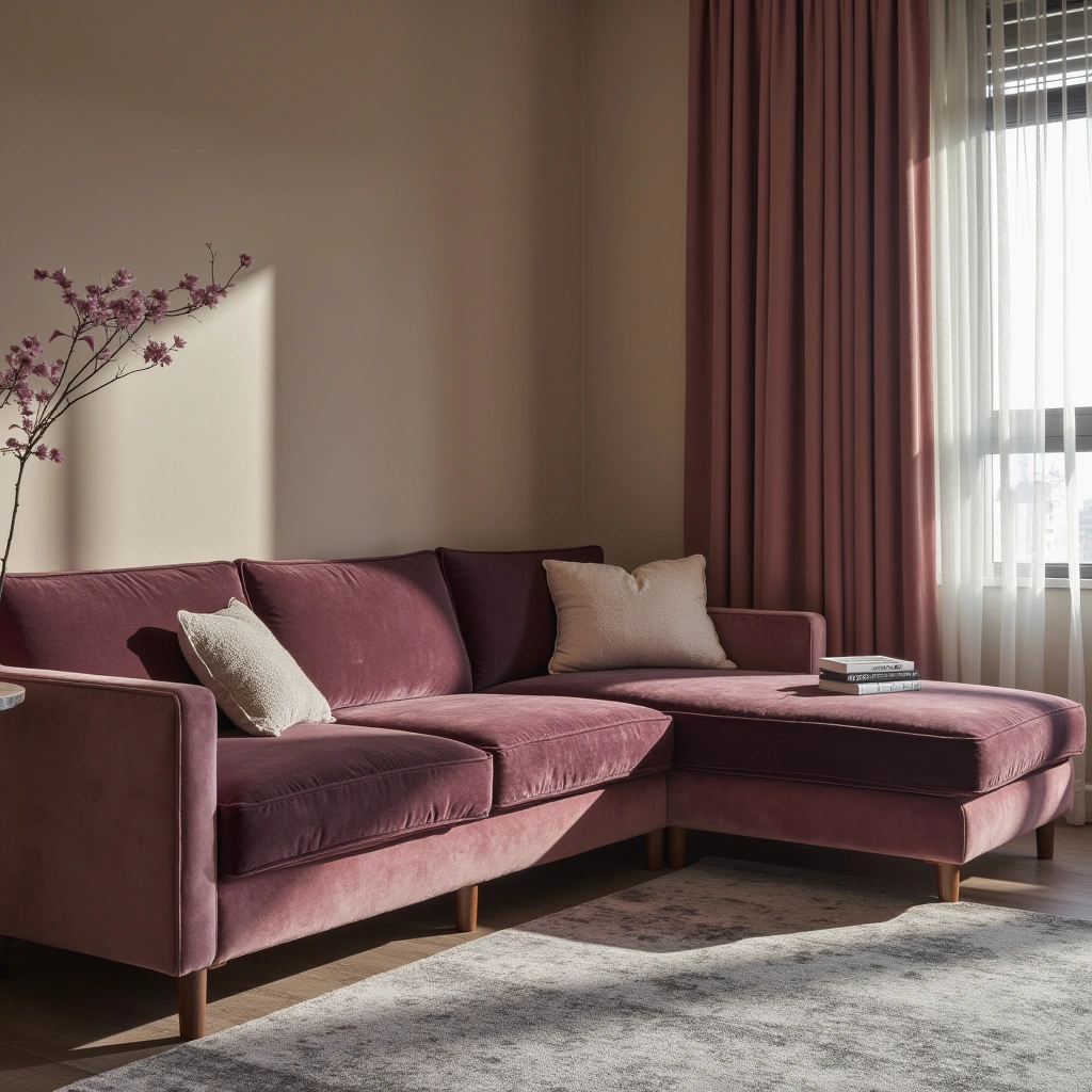 3. Plush Velvet Oversized Sectional