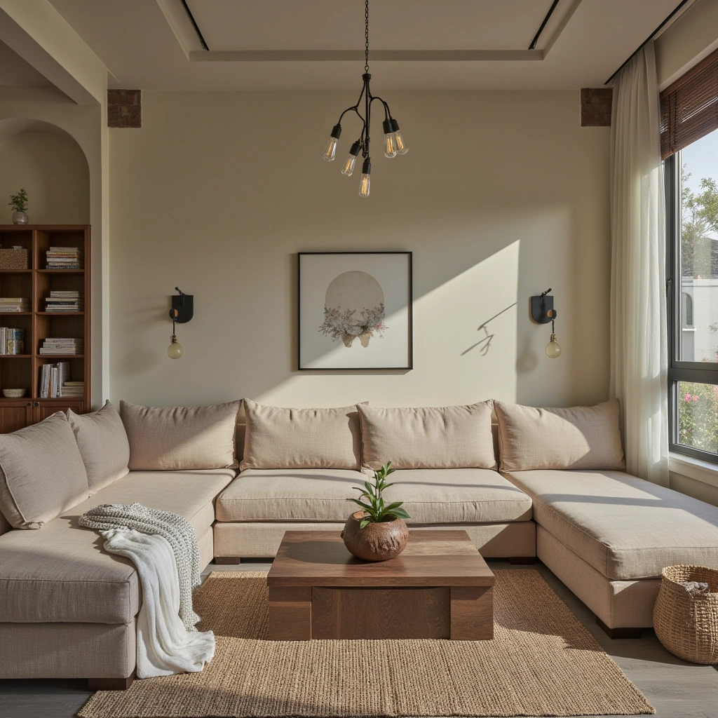 6. Farmhouse Style Oversized Sectional