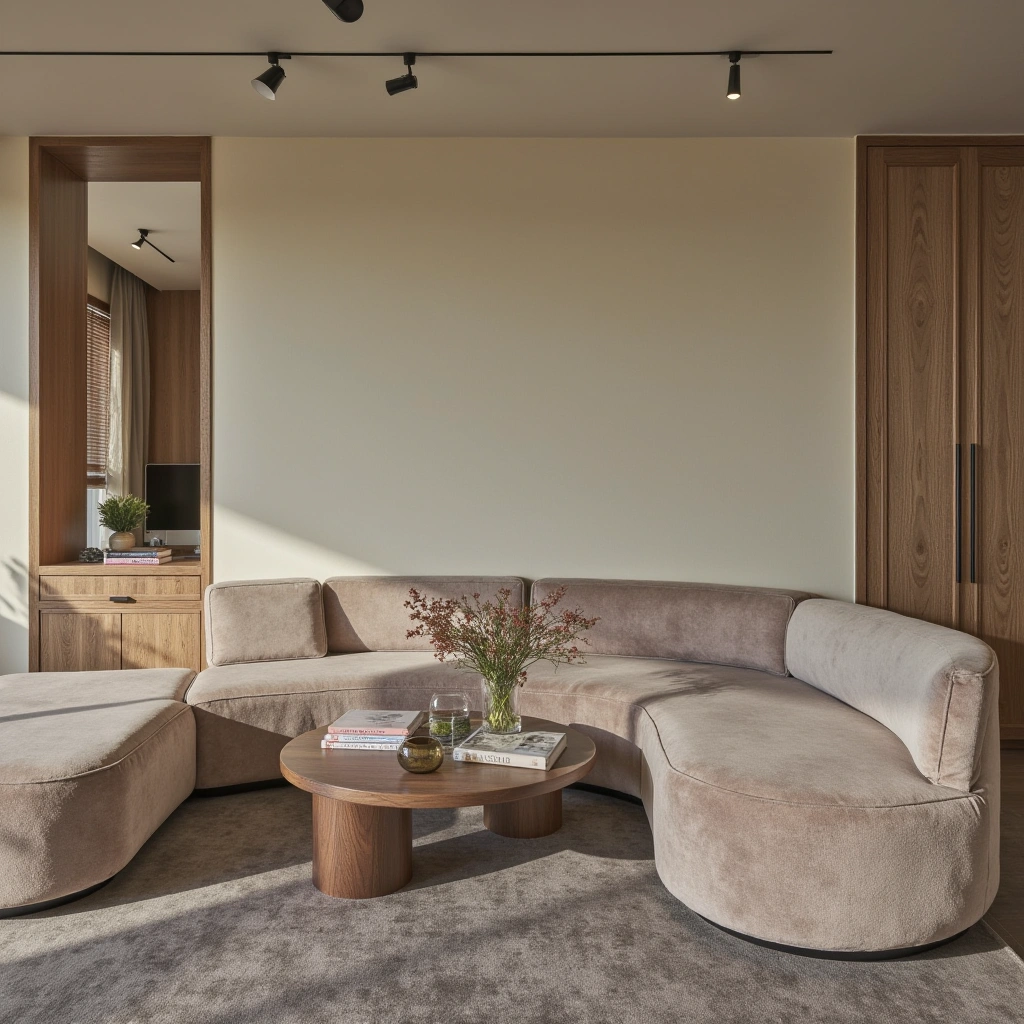 10. Curved Oversized Sectional for Flow and Conversation