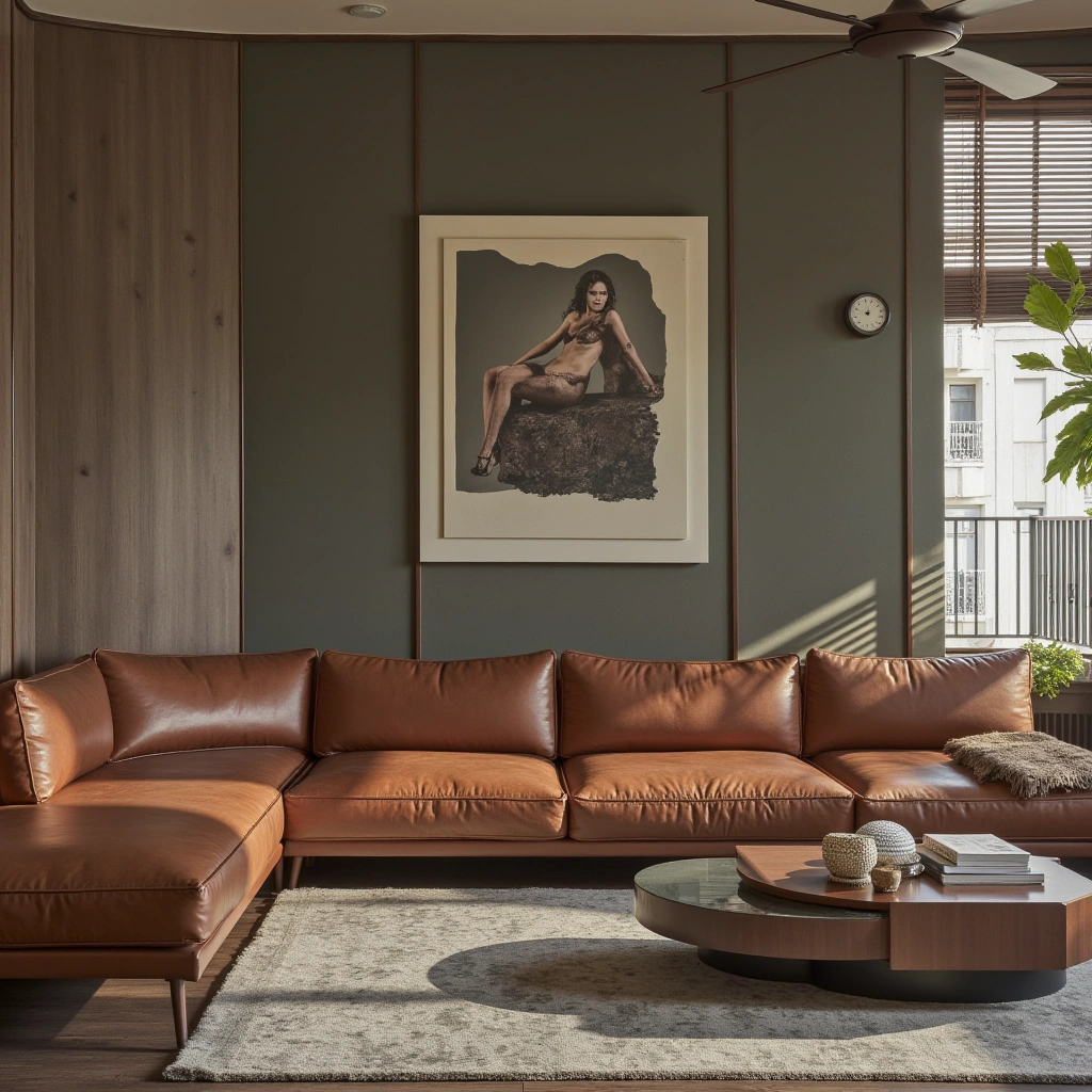 11. Leather Oversized Sectional for Durability and Style