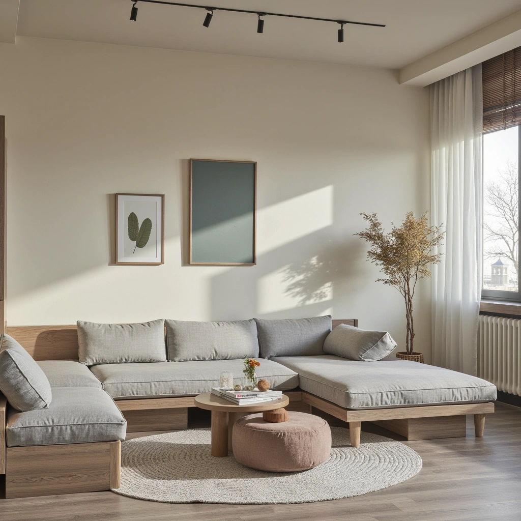 19. Scandinavian Oversized Sectional for Simple Elegance