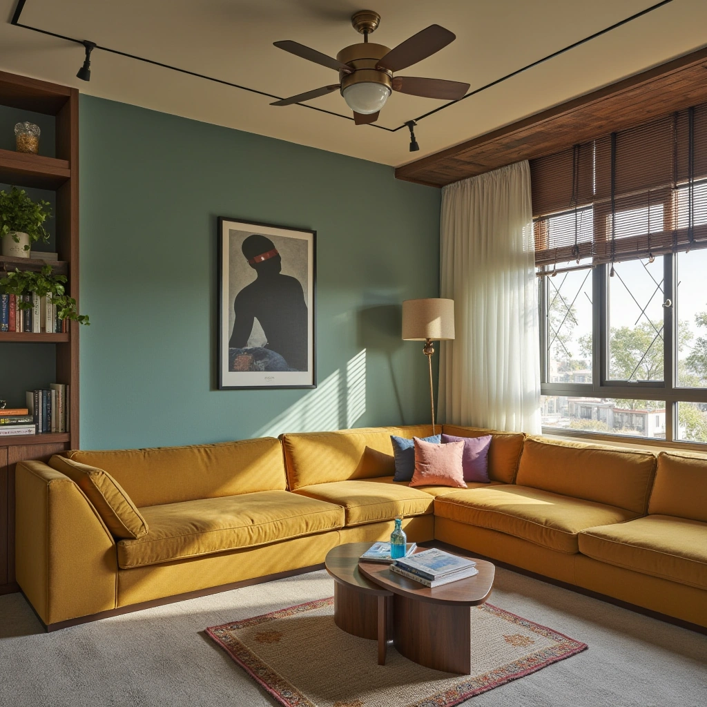 20. Vintage Eclectic Oversized Sectional with Retro Flair