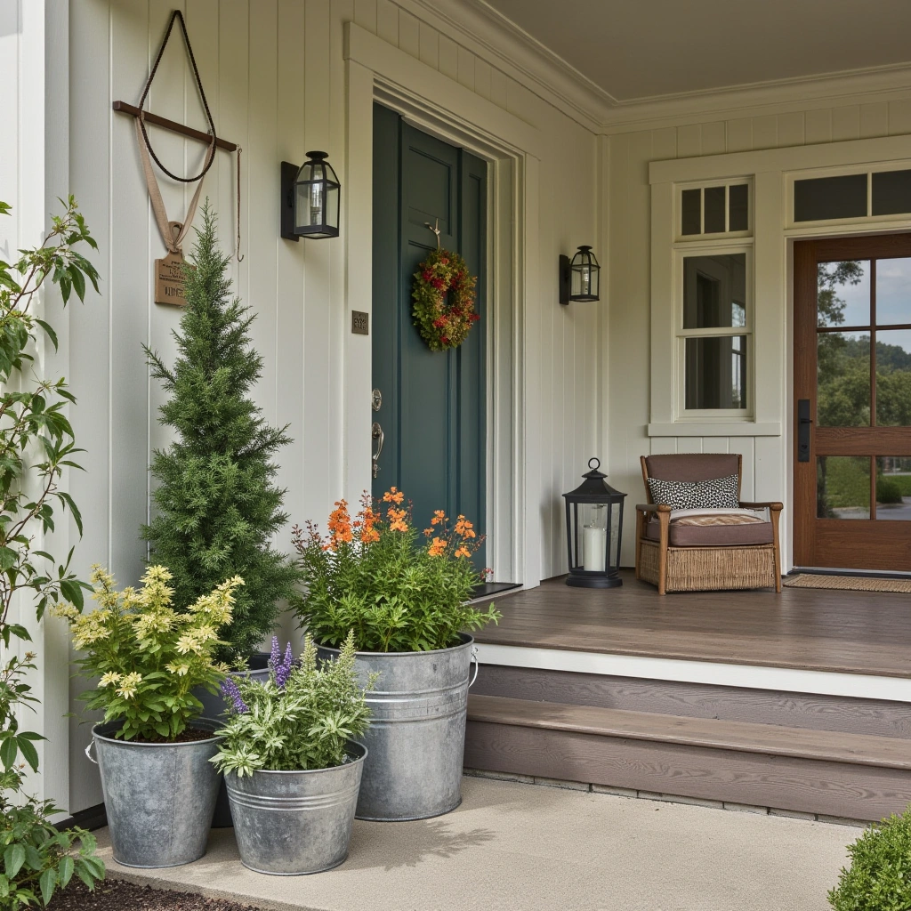 7. Cozy Front Porch Garden