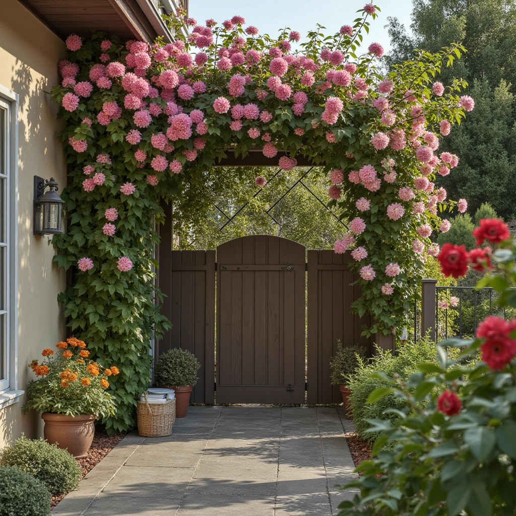 12. Flowering Vines on Trellises