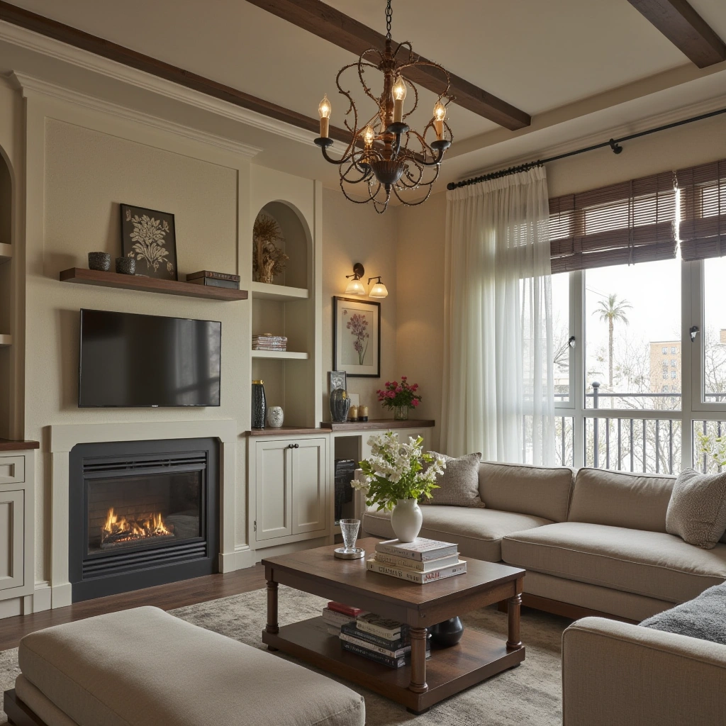 4. Warm Lighting with Lanterns and Chandeliers