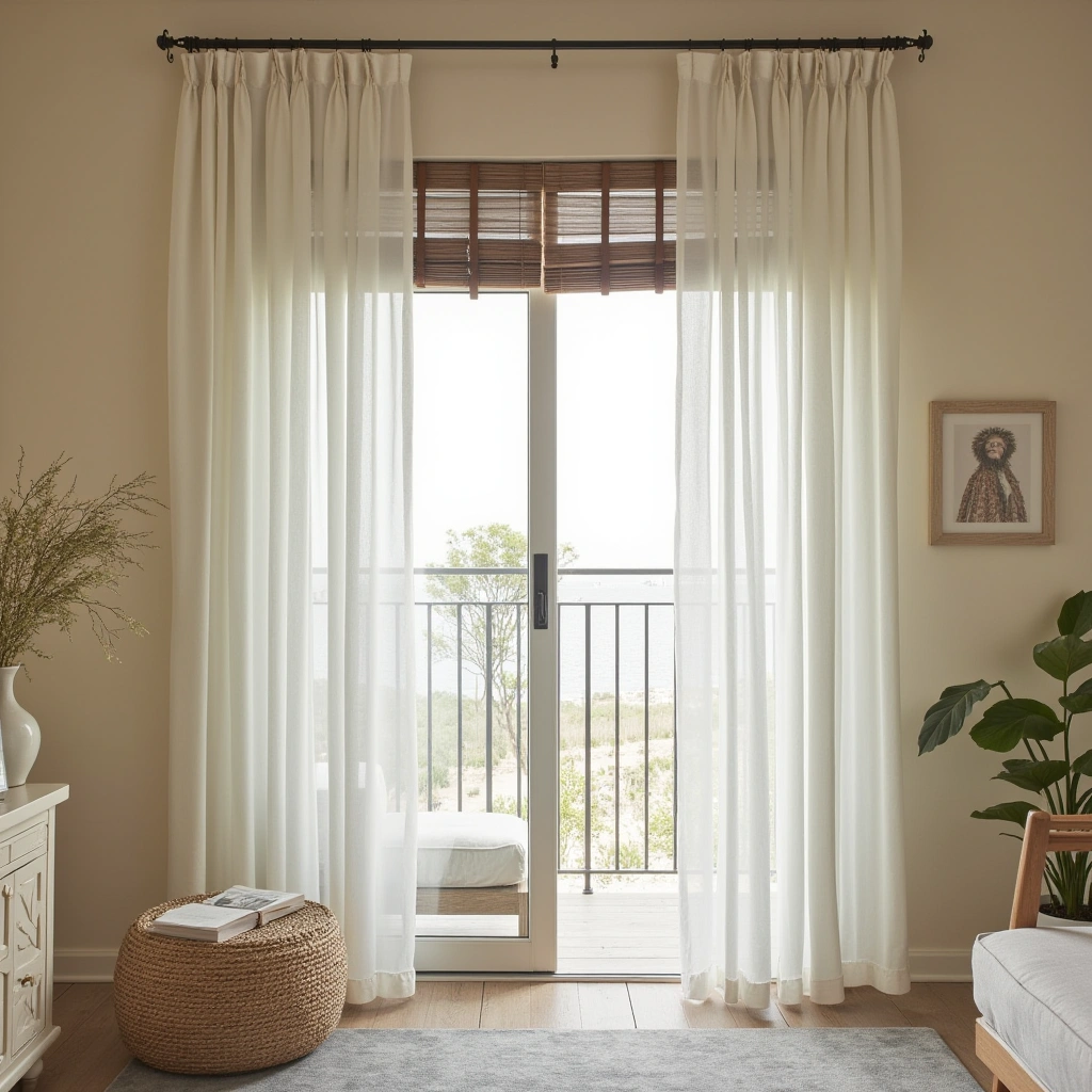 9. Linen or Cotton Curtains for Softness