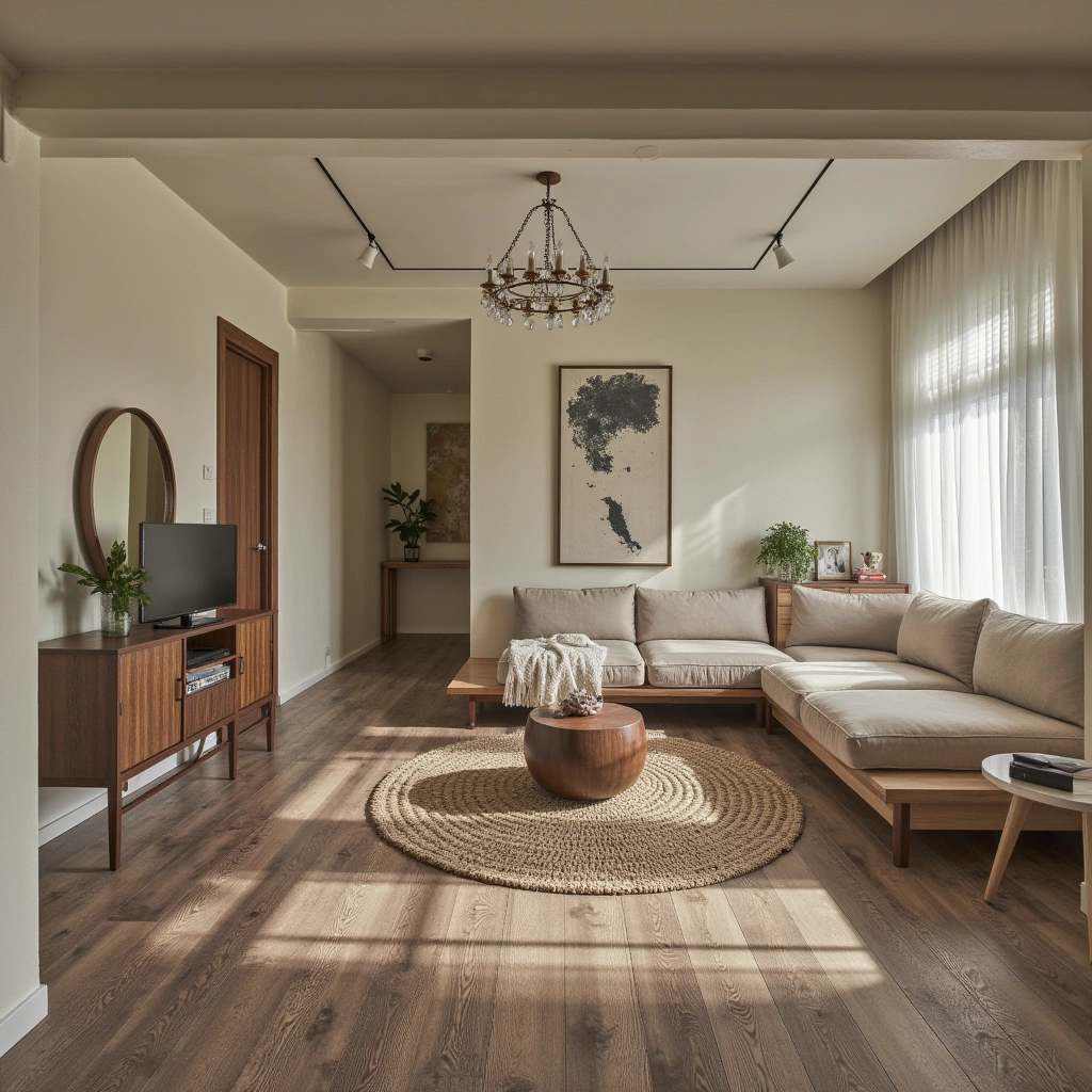 11. Hardwood Floors with Worn Finish