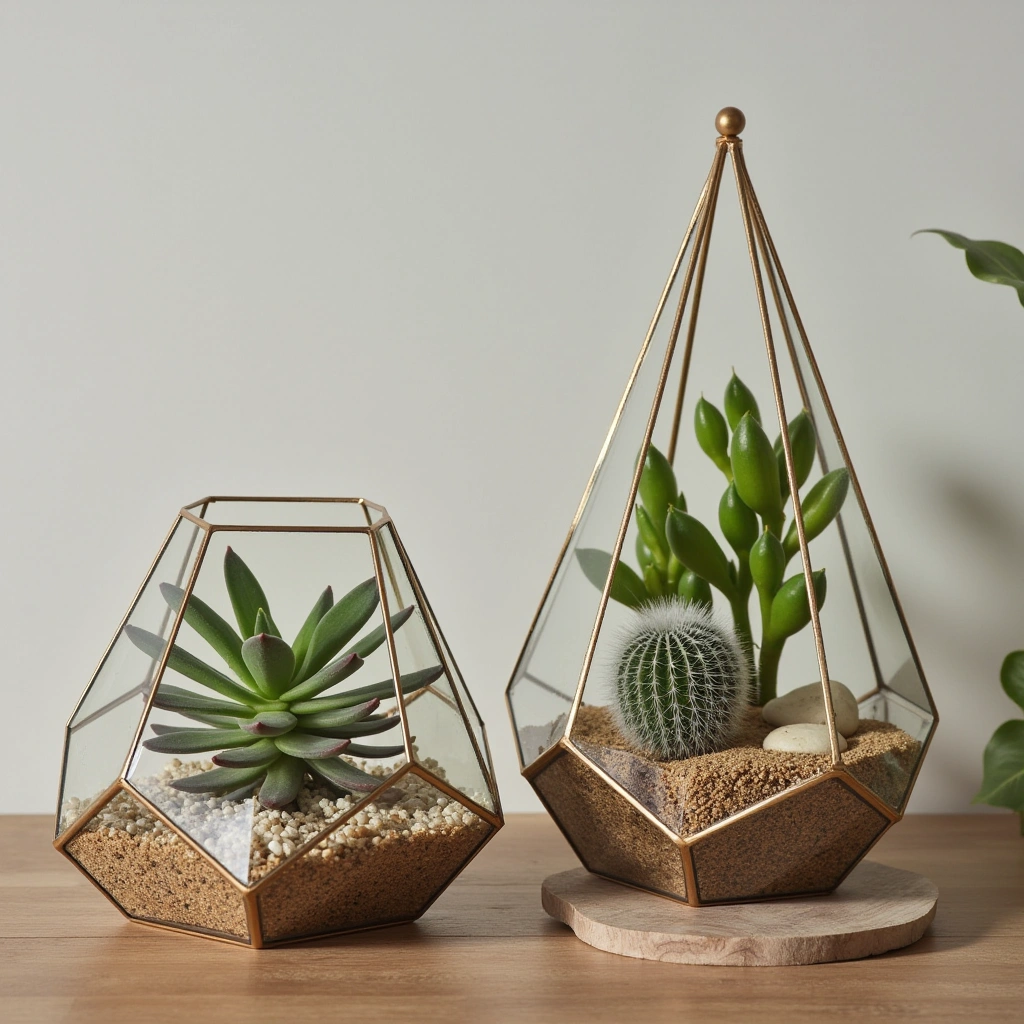 9. Geometric Glass Terrarium