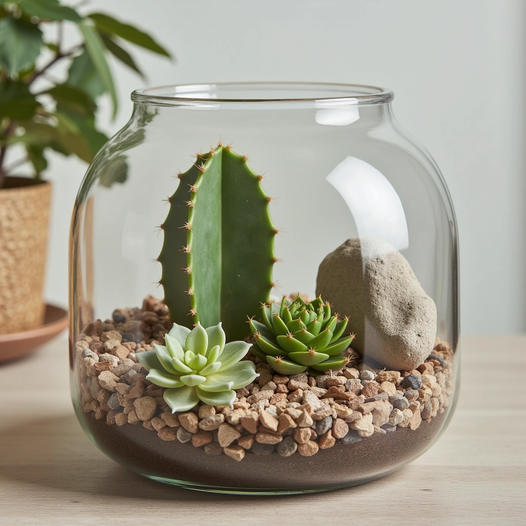 12. Desert Terrarium with Driftwood