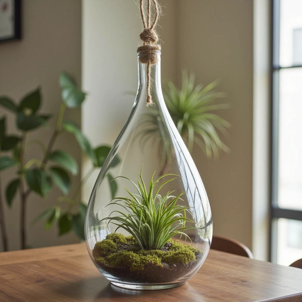 14. Air Plant Teardrop Terrarium
