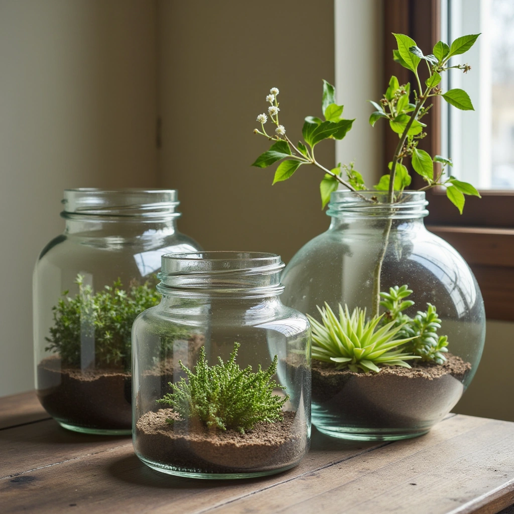 18. Vintage Jar Terrarium