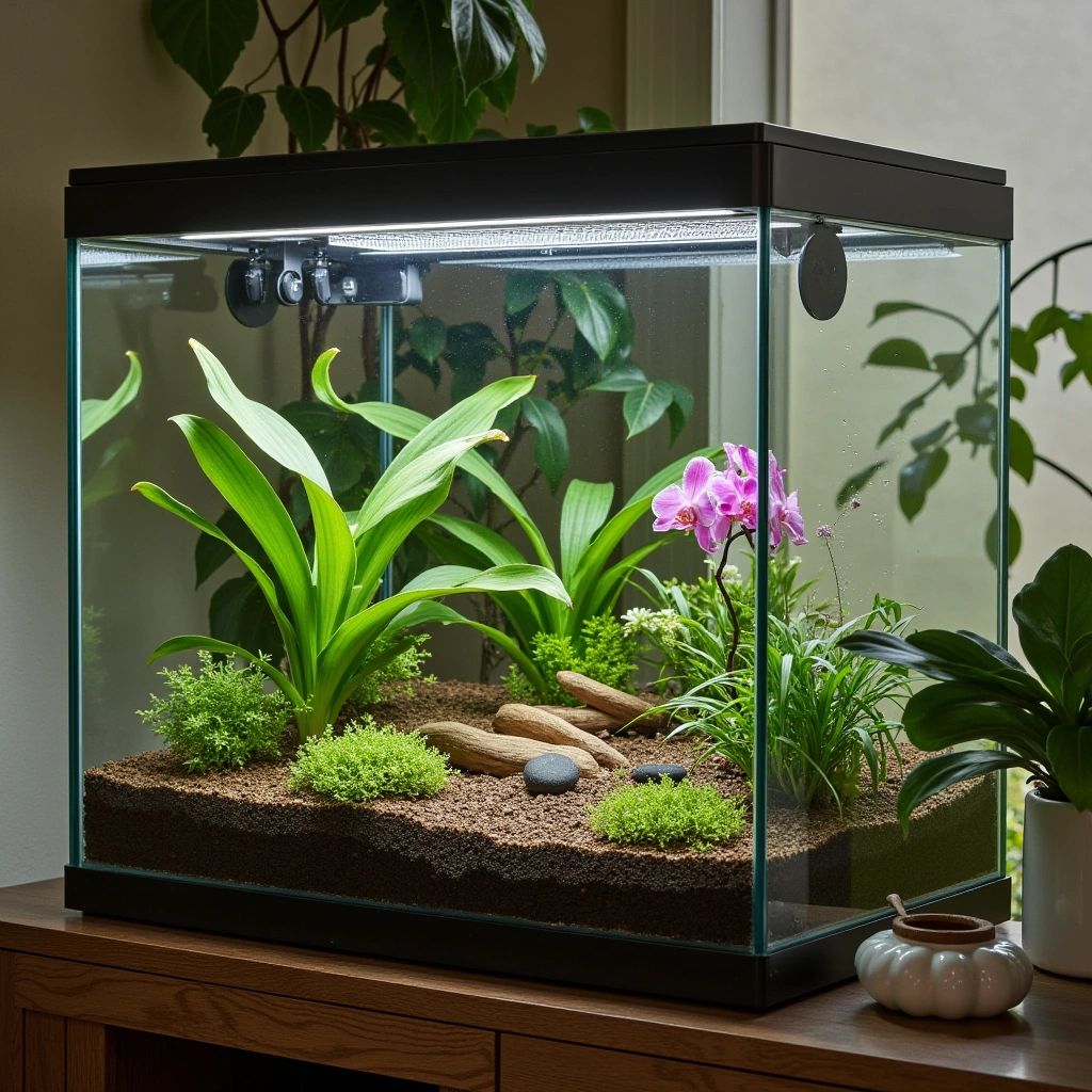 7. Aquarium-Style Orchid Terrarium