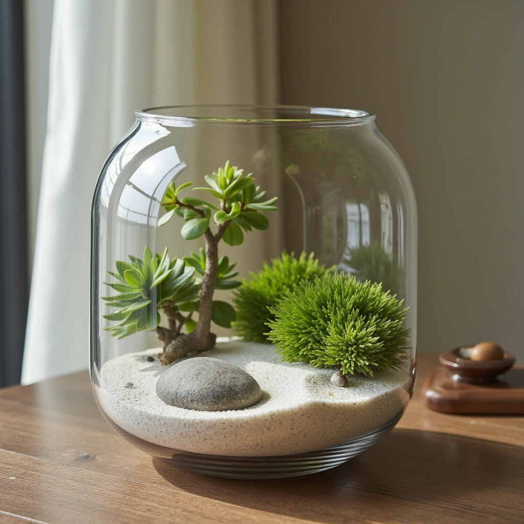 14. Zen Garden Terrarium: Minimalist Tranquility
