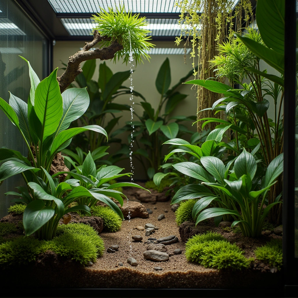 1. Naturalistic Tropical Rainforest Terrarium