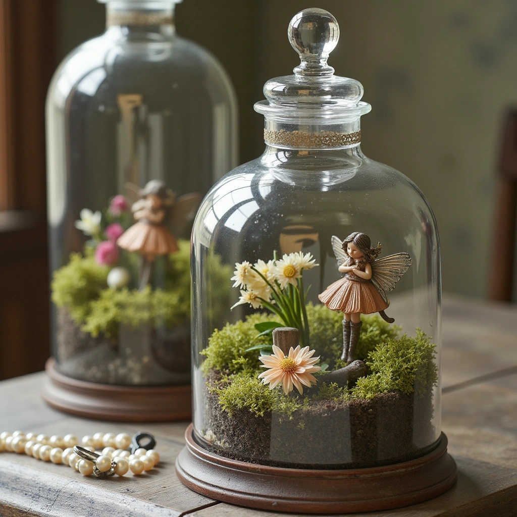 10. Vintage Fairy Terrarium
