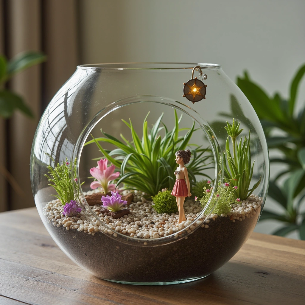 17. Colorful Flower Fairy Terrarium