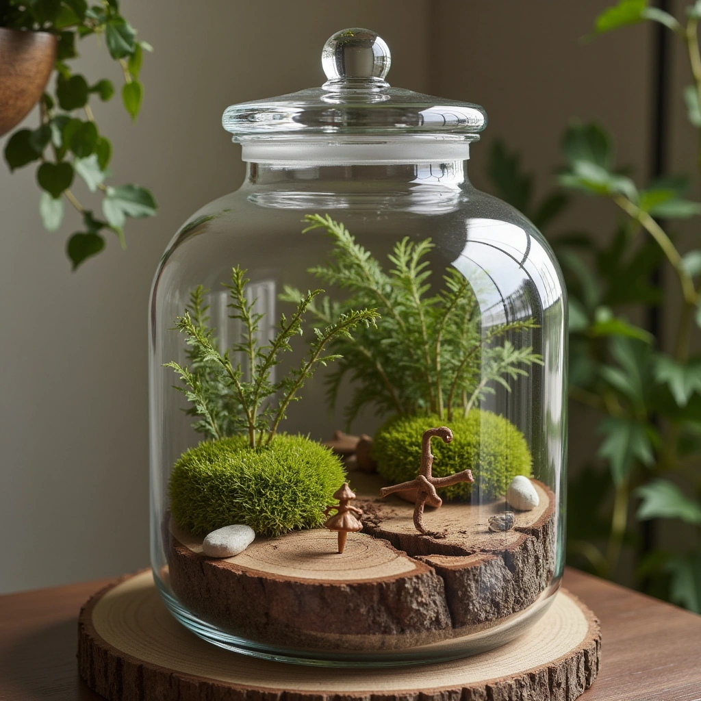 19. Natural Wood Fairy Terrarium