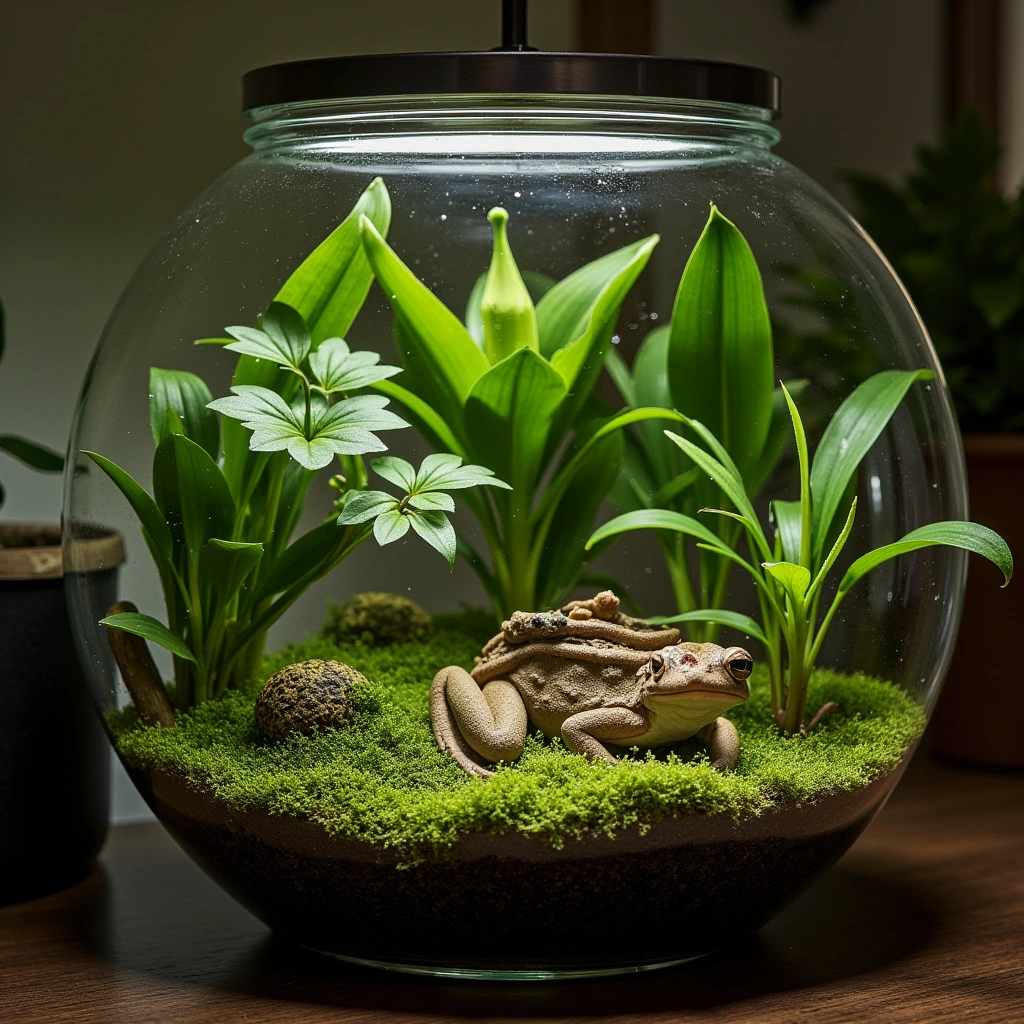 1. Tropical Rainforest Frog Terrarium