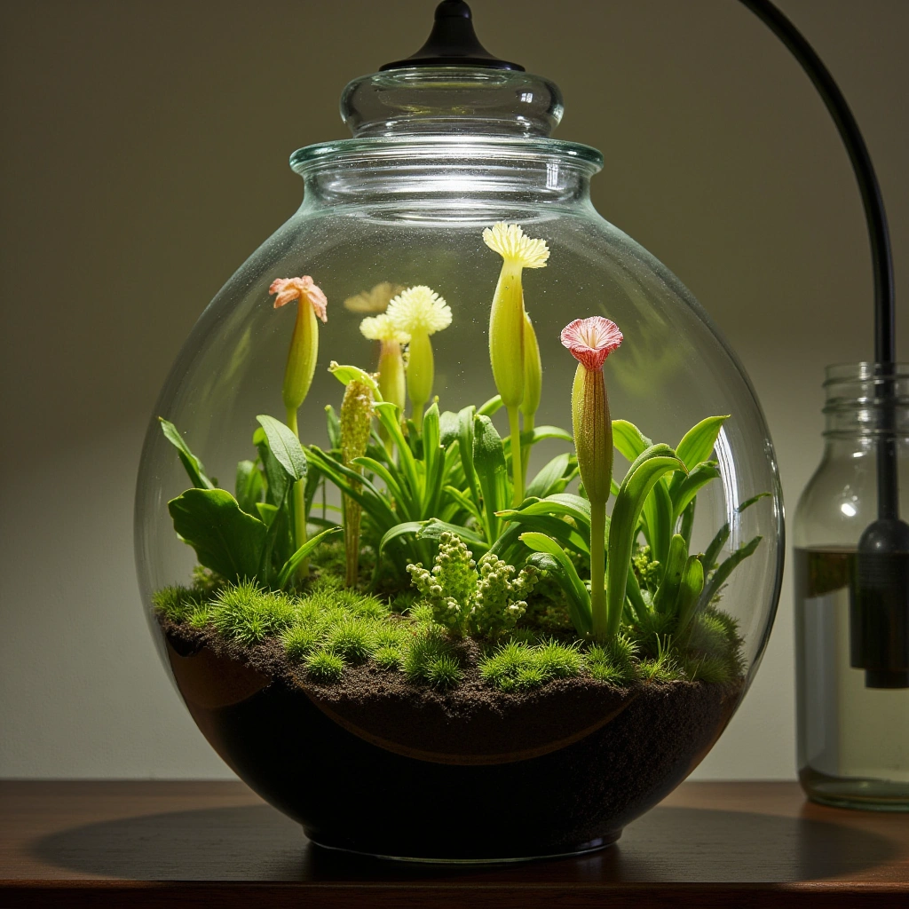 13. Miniature Carnivorous Plant Terrarium