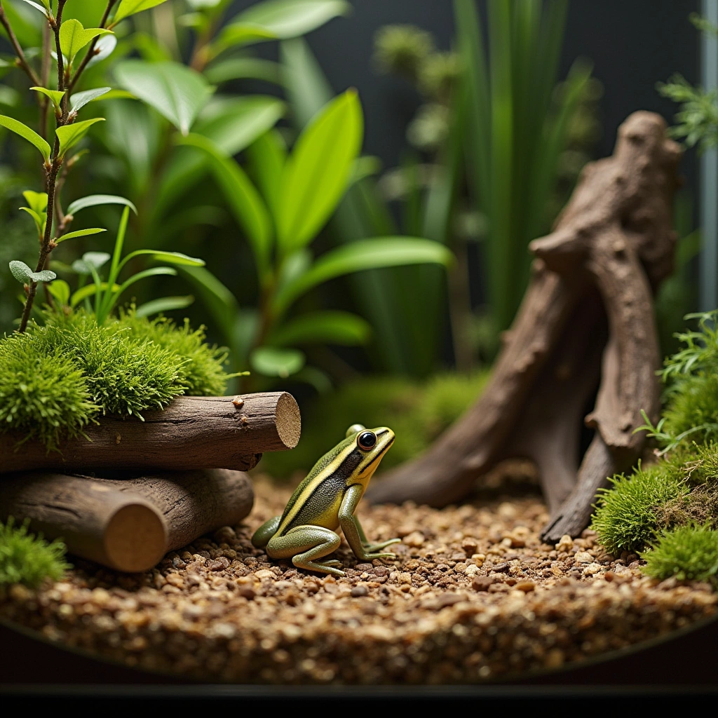 6. Rustic Woodland Frog Terrarium