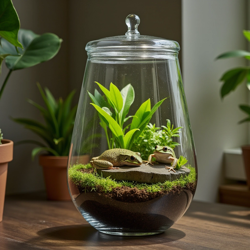 7. Compact Desktop Frog Terrarium