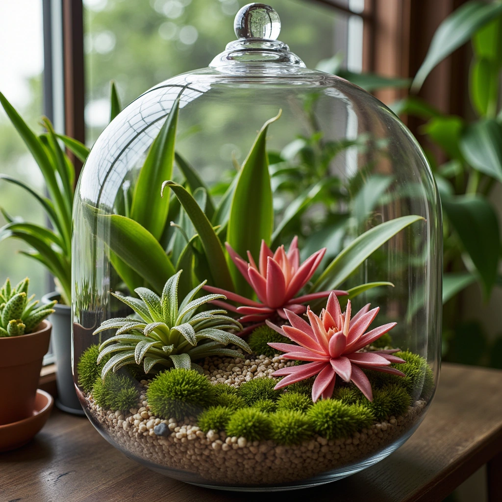 16. Tropical Bromeliad Terrarium