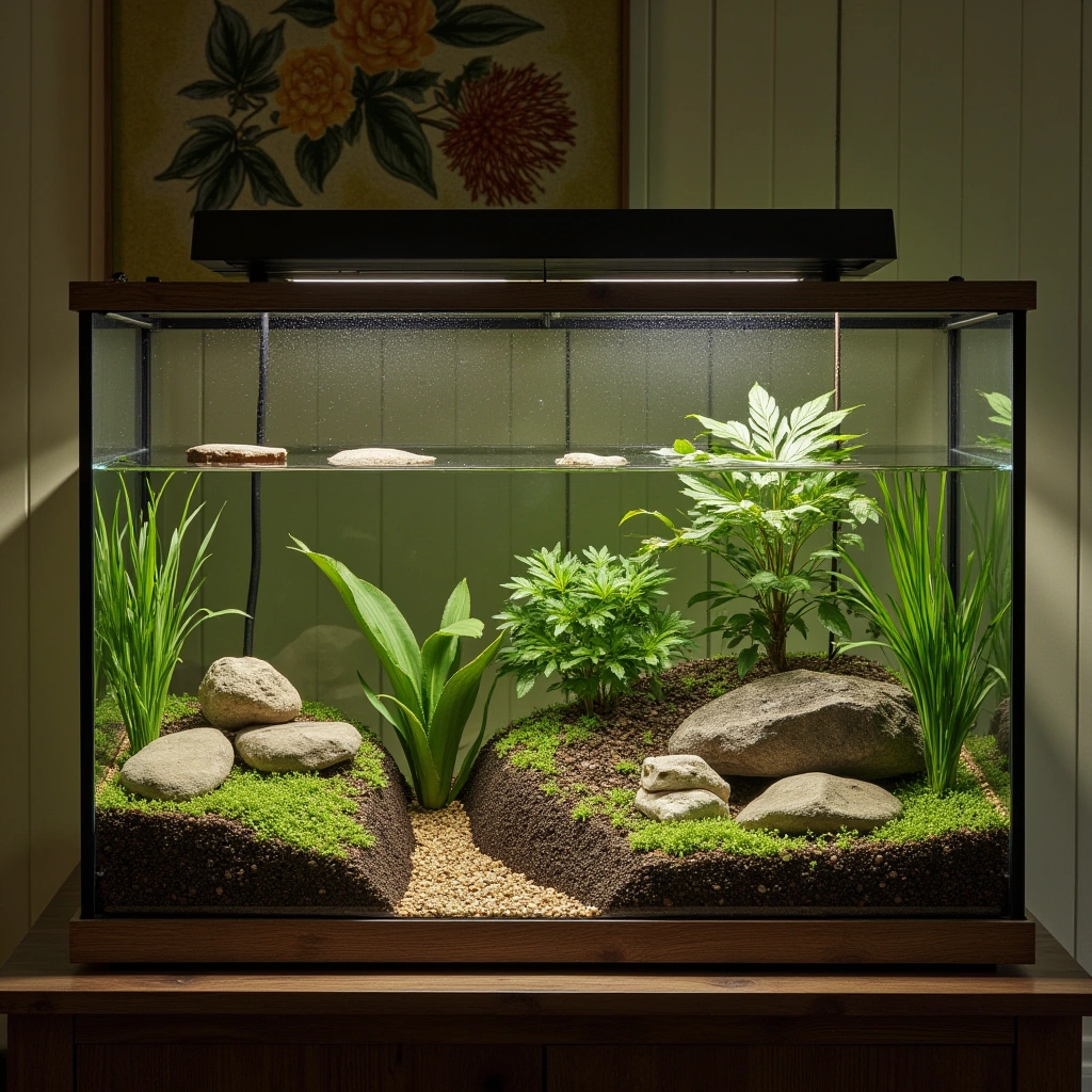 8. Semi-Aquatic Frog Terrarium