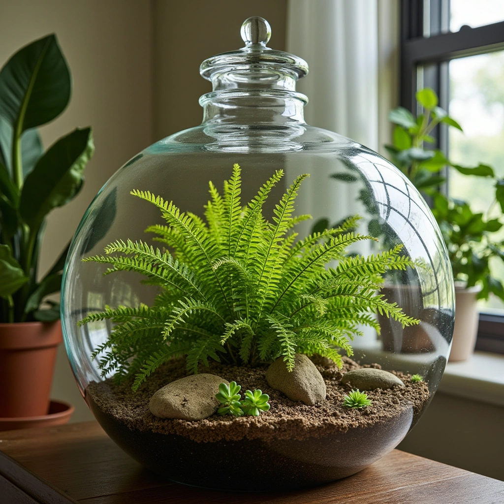 20. Miniature Tree Fern Terrarium