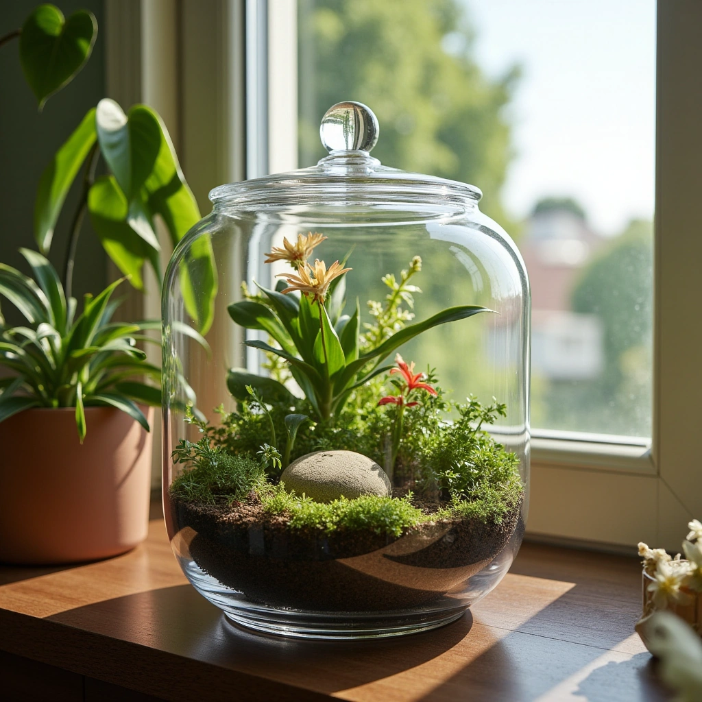 13. Sunlit Tropical Frog Terrarium
