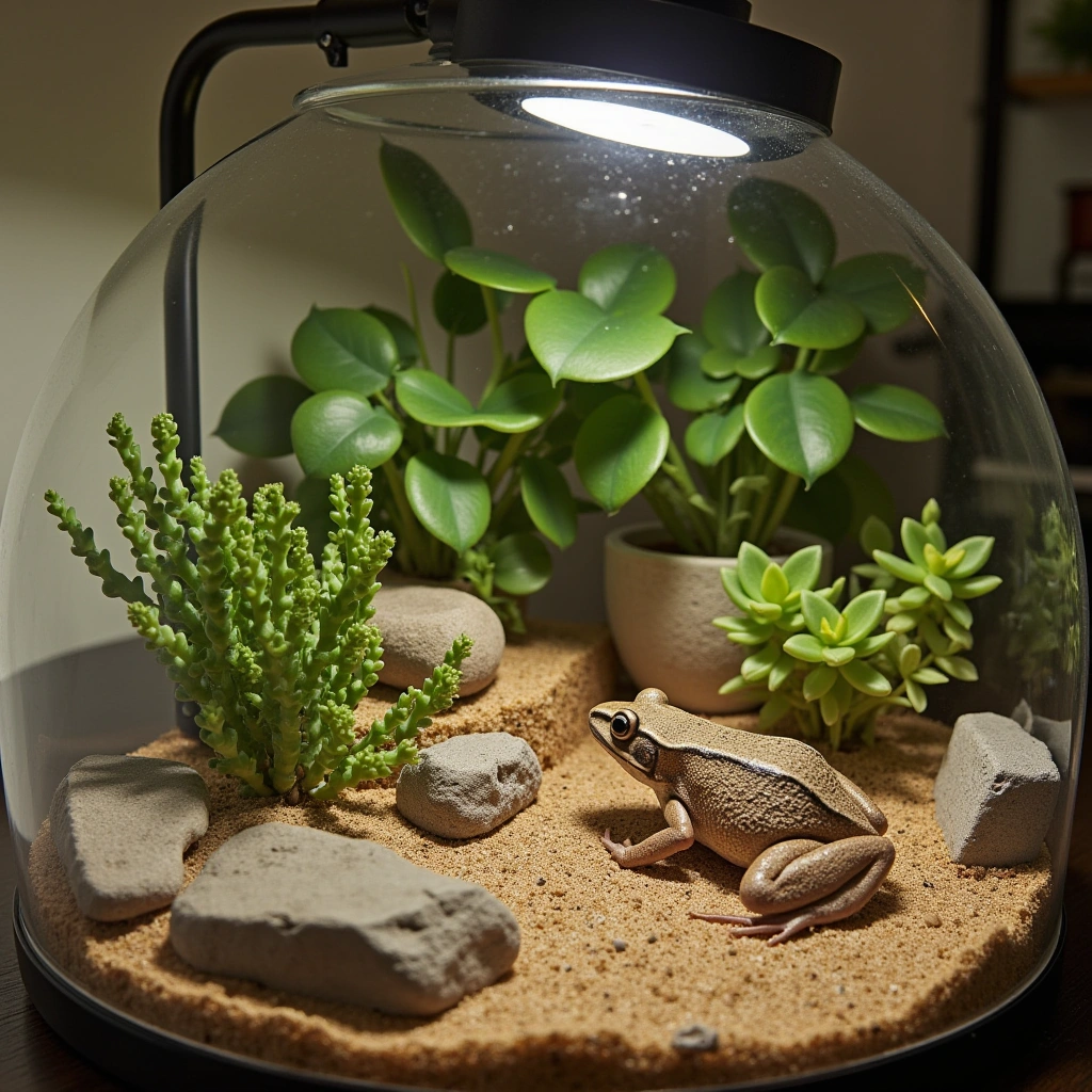 16. Arid Frog Terrarium Design