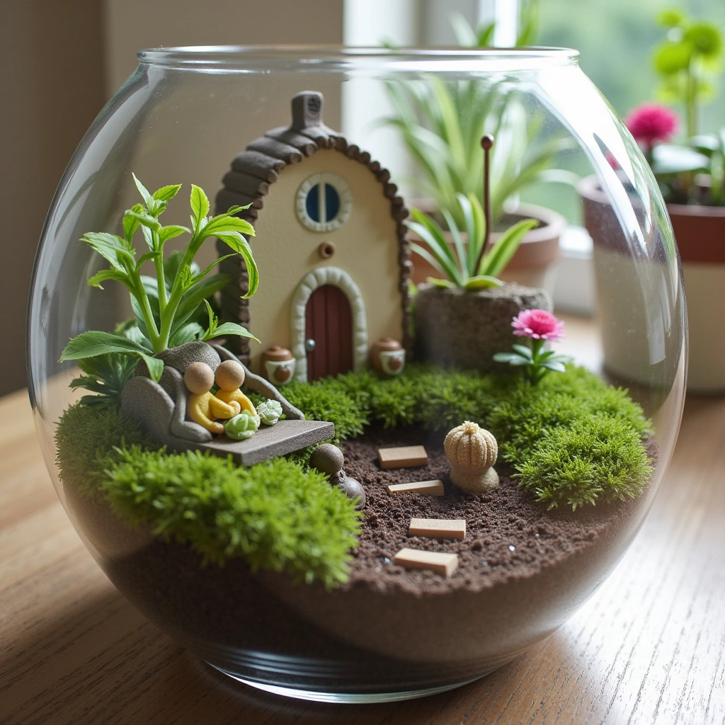 5. Miniature Fairy Garden Terrarium