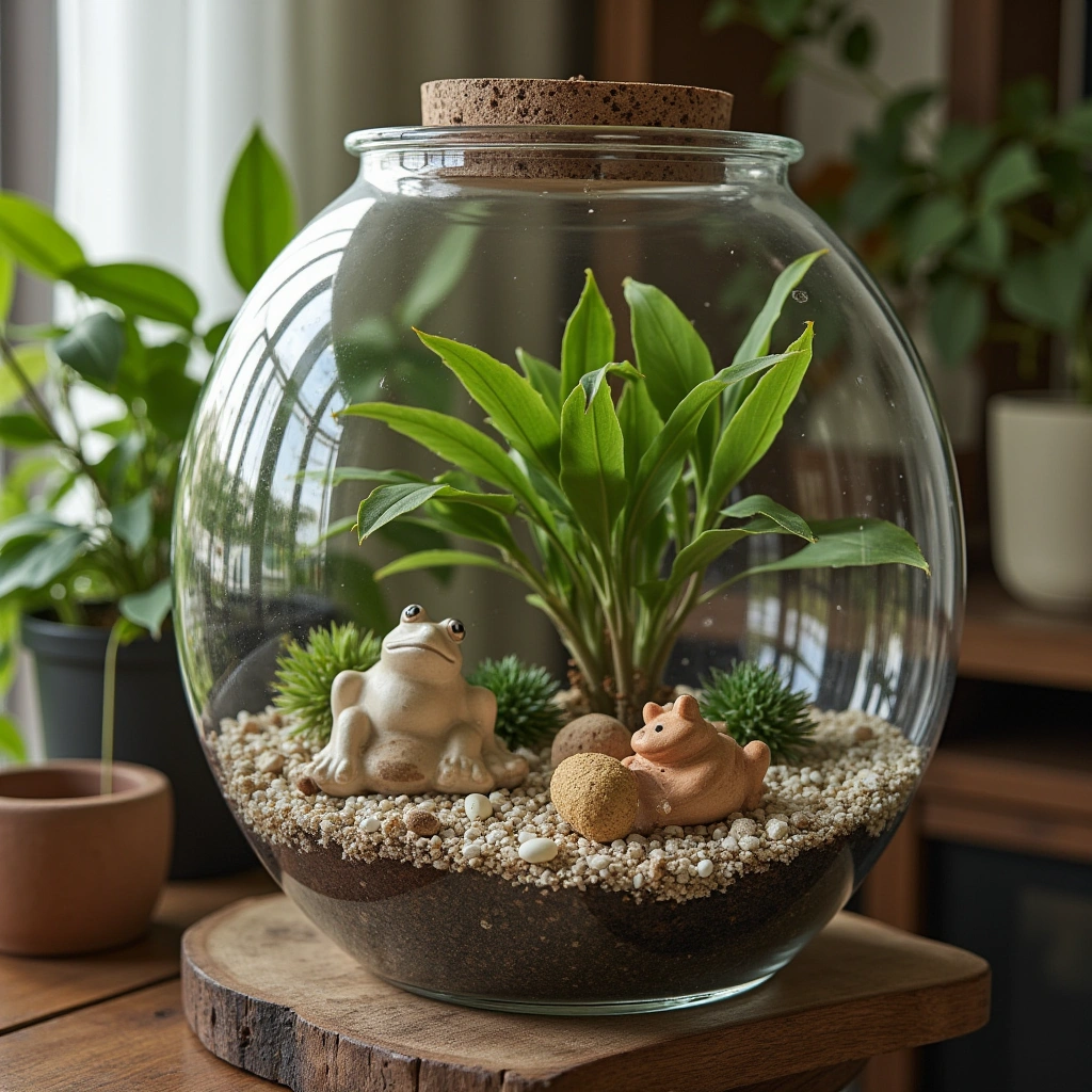 20. Mixed-Media Frog Terrarium