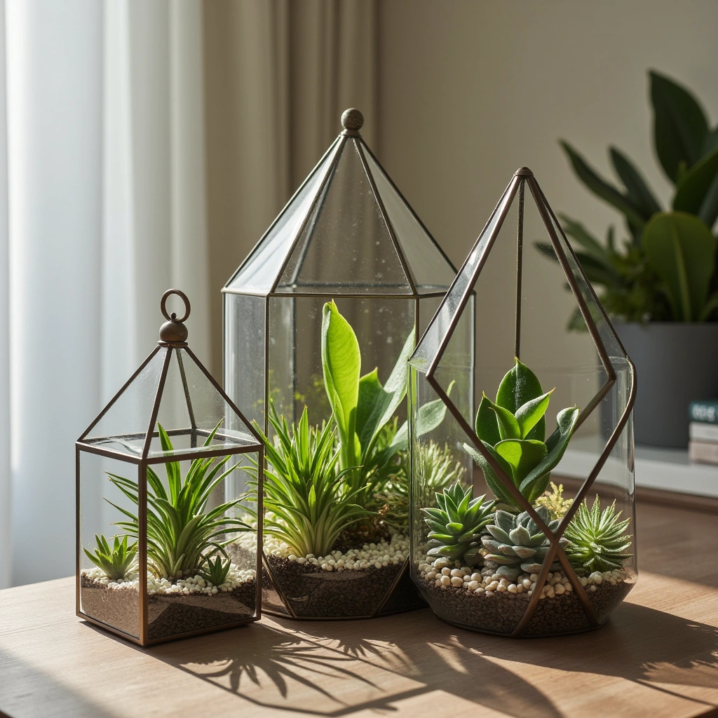 11. Geometric Glass Terrarium