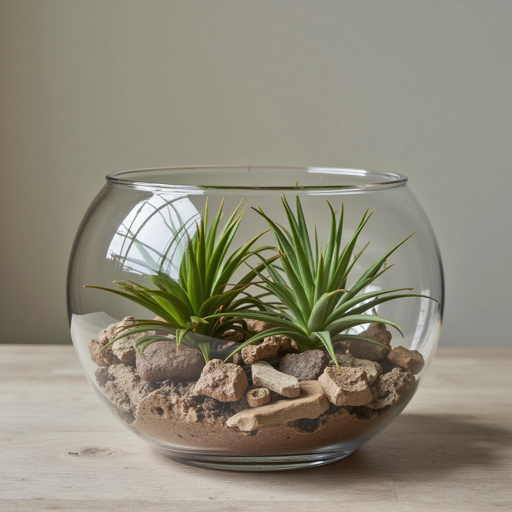 18. Air Plant and Driftwood Terrarium